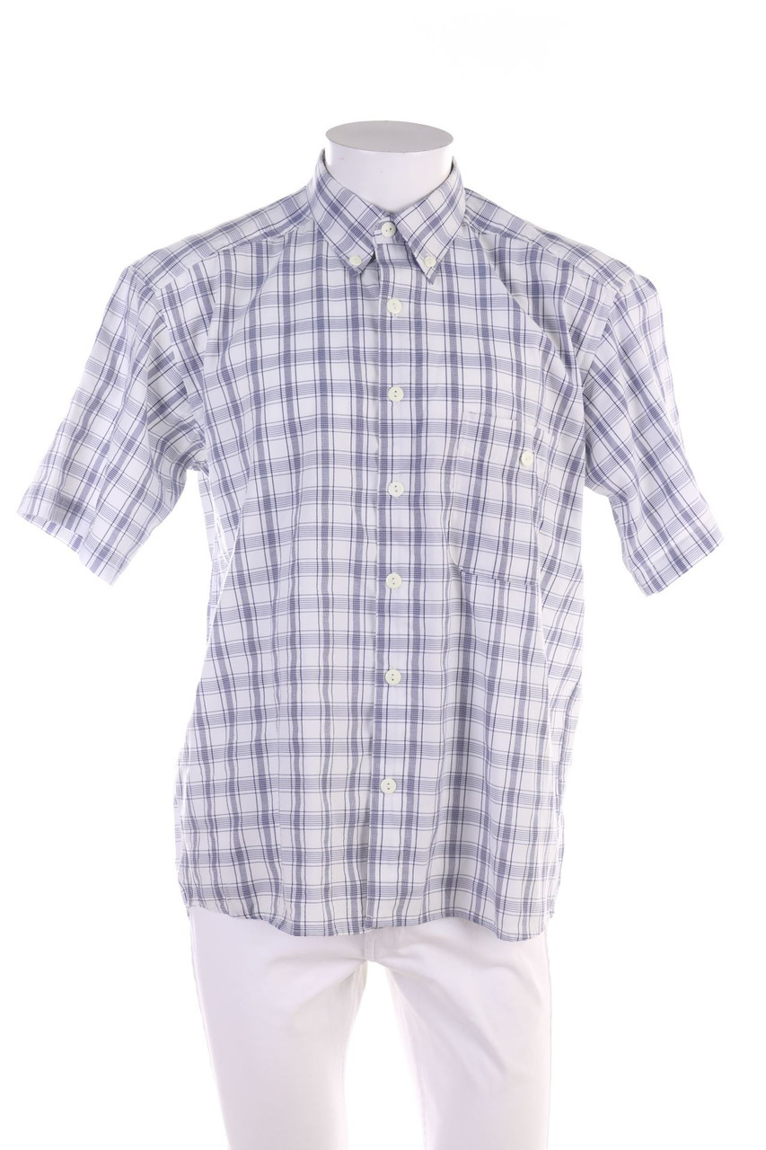 SECONDHAND - Kurzarm-Hemd mit Karo-Muster - XL