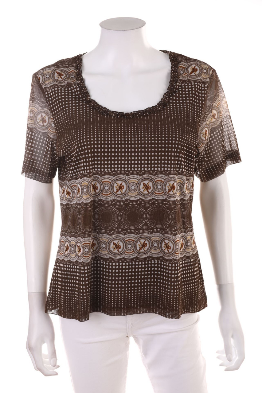 TAIFUN COLLECTION - Kurzarm-Bluse - 2XL