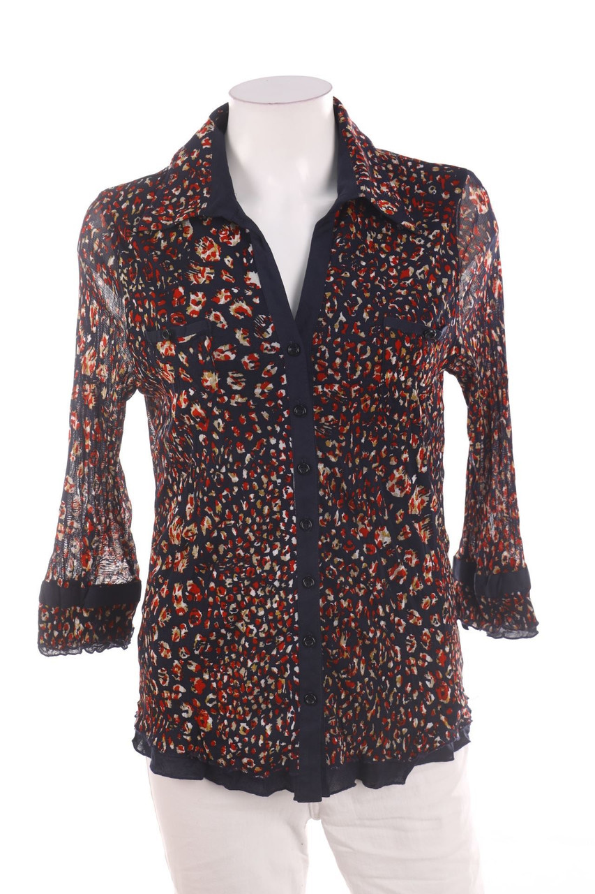 Ohne Label - Hemd-Bluse mit Muster - D 38