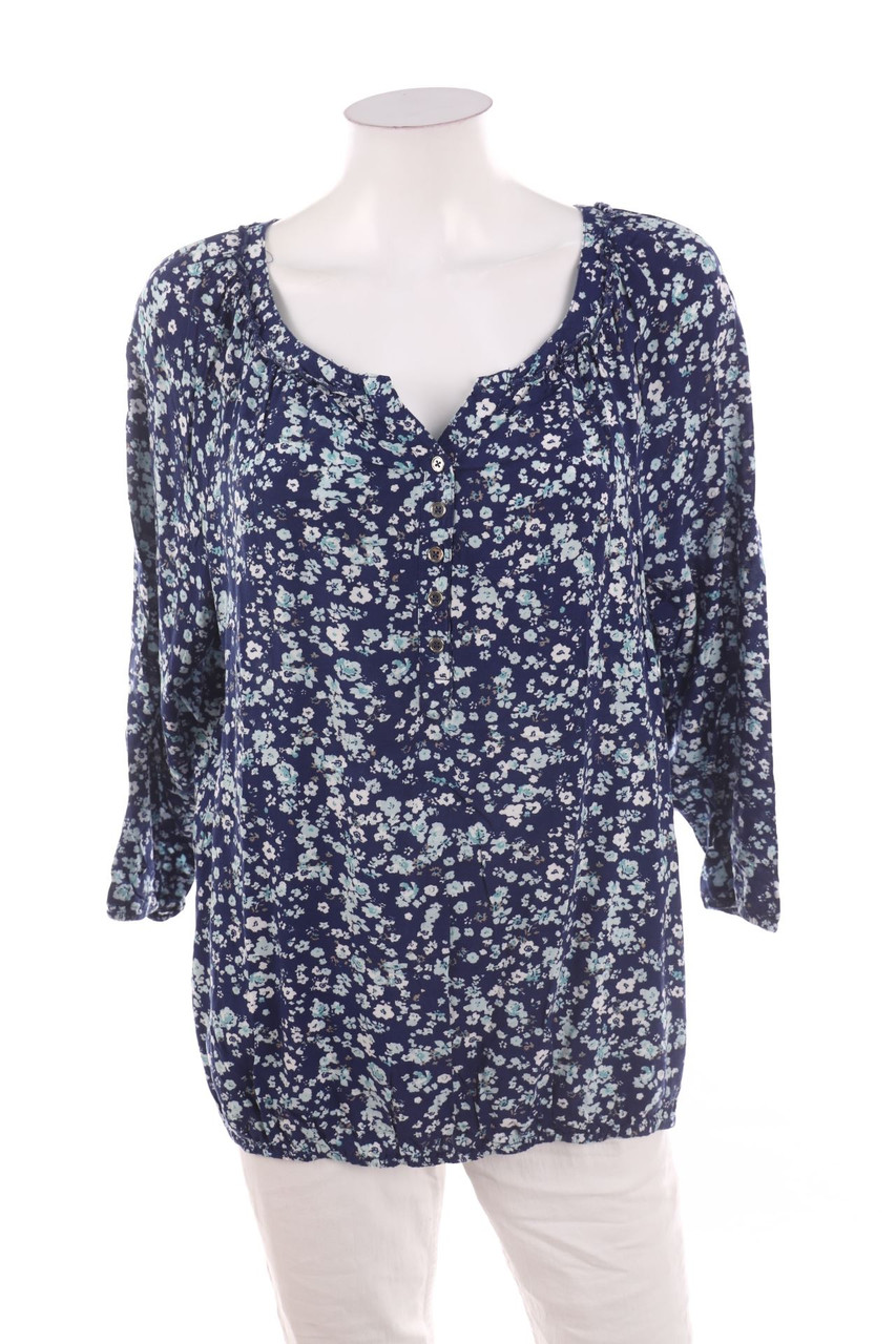 Ohne Label - Bluse mit Blumen-Print - D 46