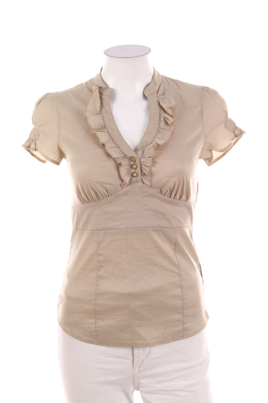 orsay - Kurzarm-Bluse mit Rüschen - D 32-34