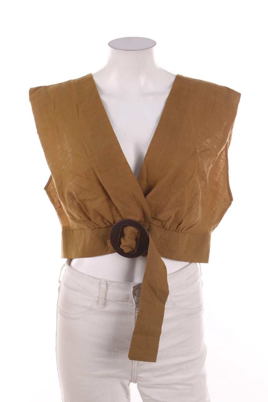 Ohne Label - Crop-Top mit Applikationen - XL