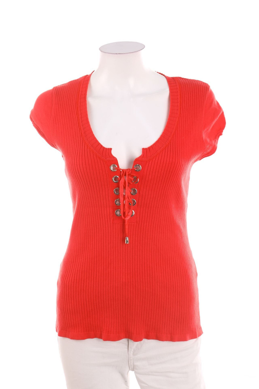 PATRICE BREAL - Kurzarm-Shirt mit Schnürung - D 38