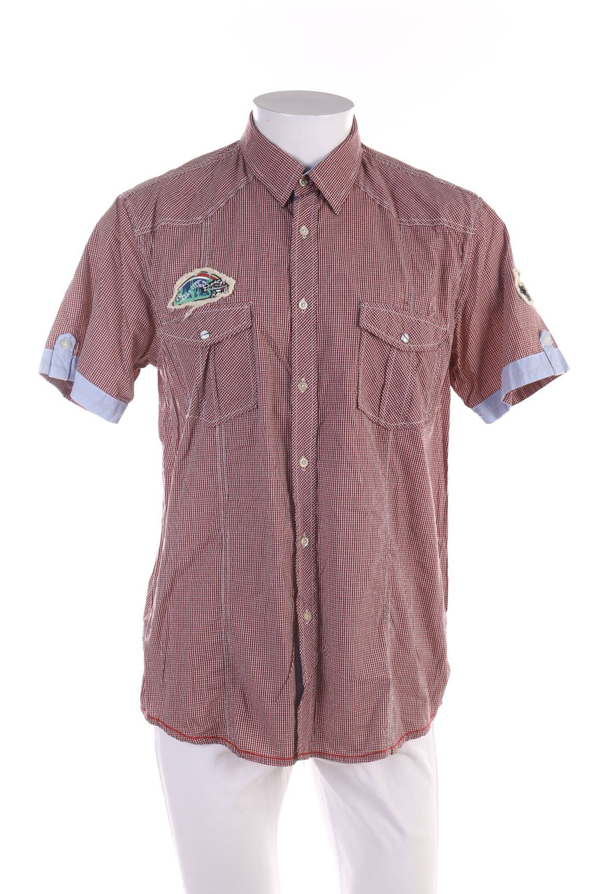 NKD - Kurzarm-Hemd mit Karo-Muster - L