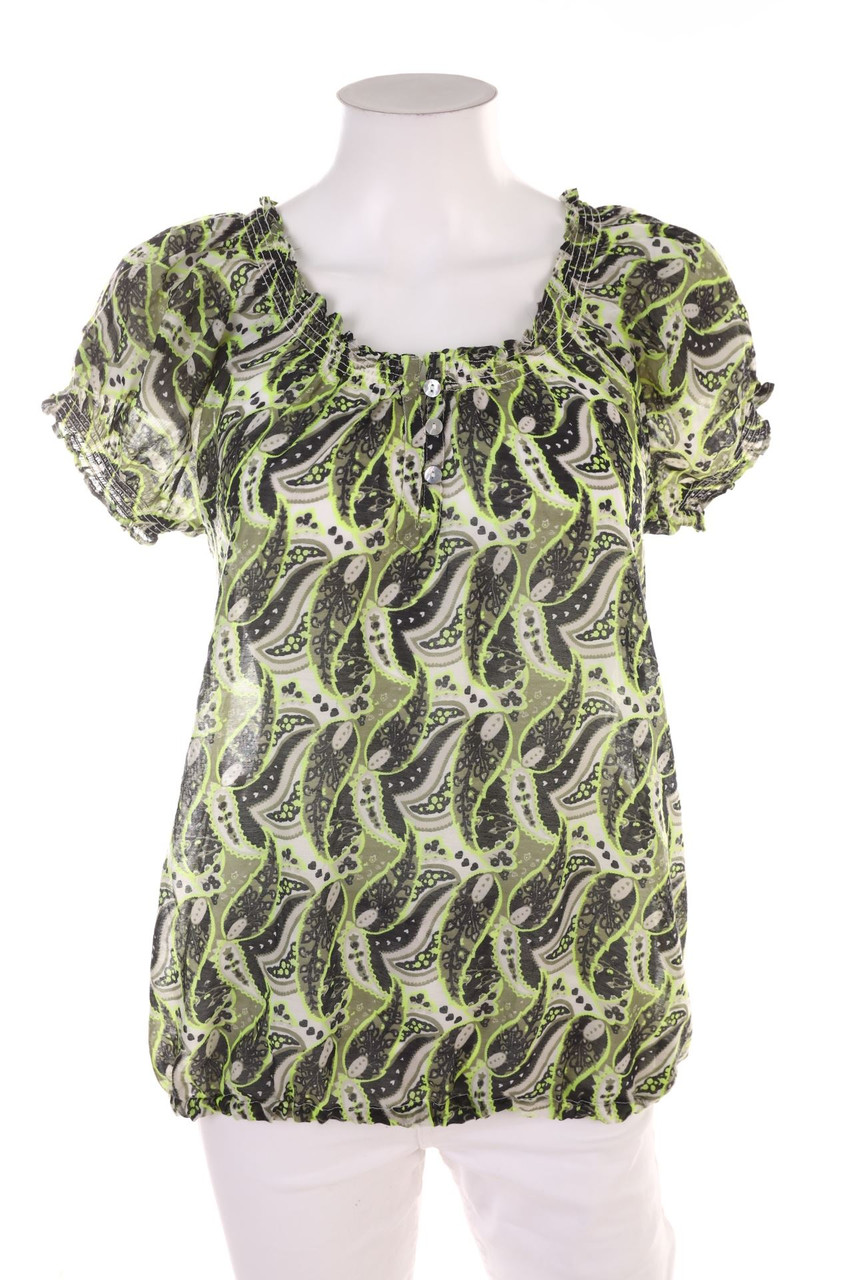 manguun - Kurzarm-Bluse - XL