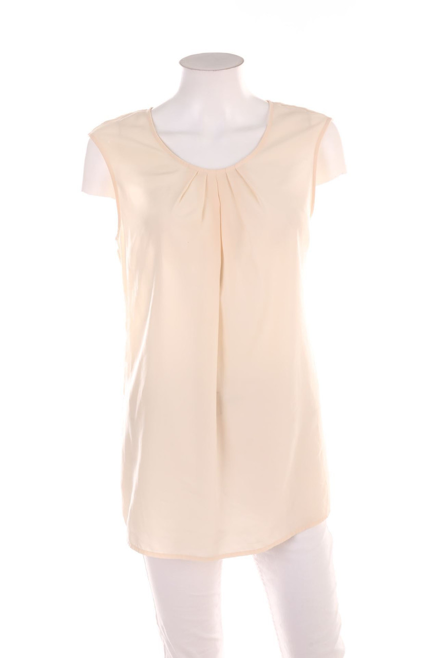 ESPRIT - Kurzarm-Bluse mit Drapierung - L