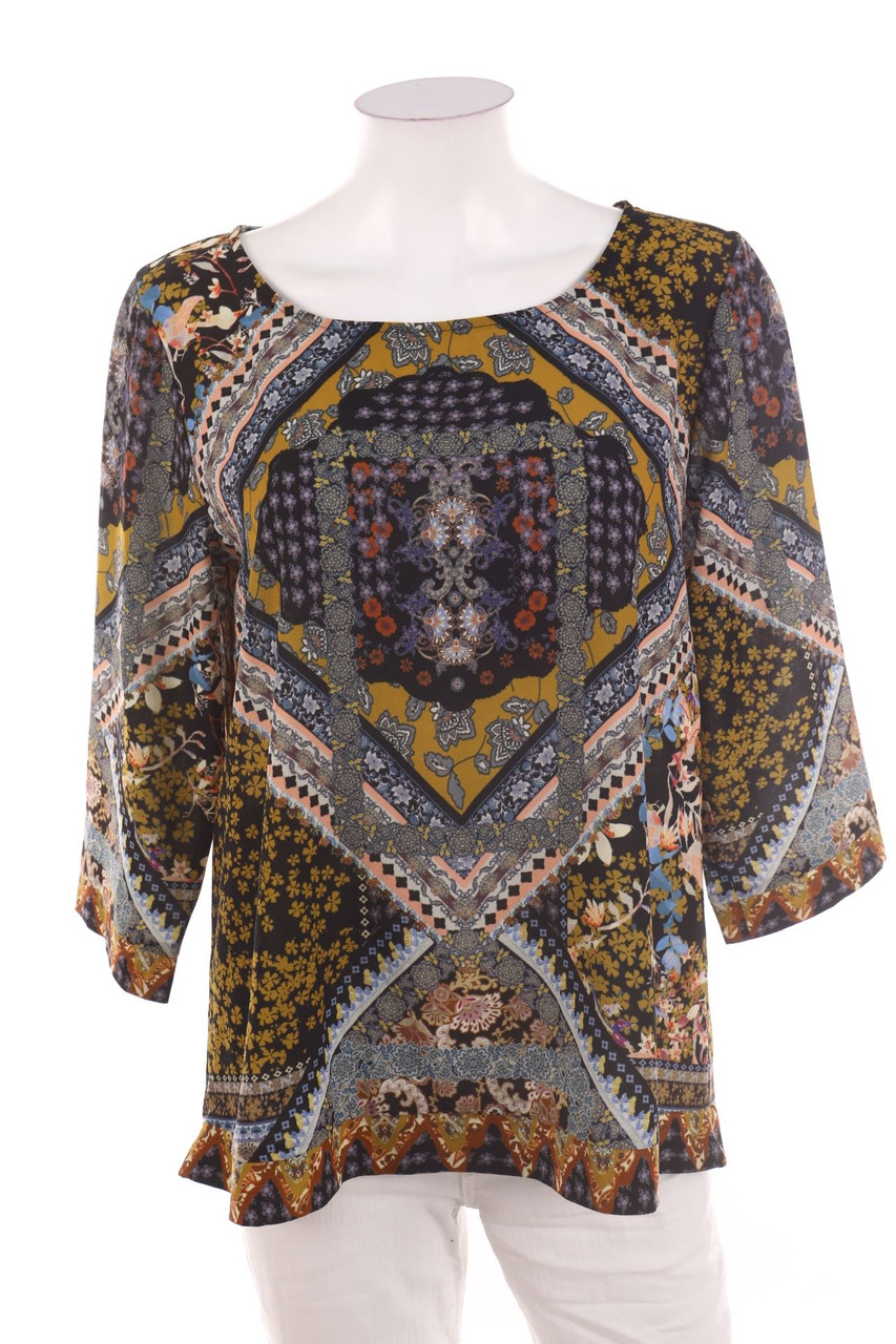 Charles Vögele - Muster-Bluse mit 3/4-Ärmel - D 42