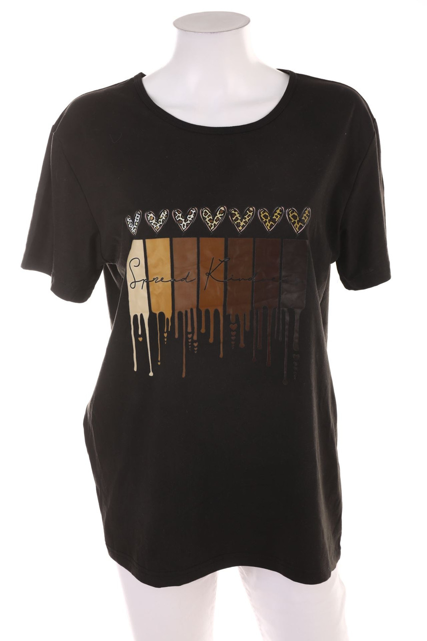 Ohne Label - Kurzarm-Shirt mit Print - M