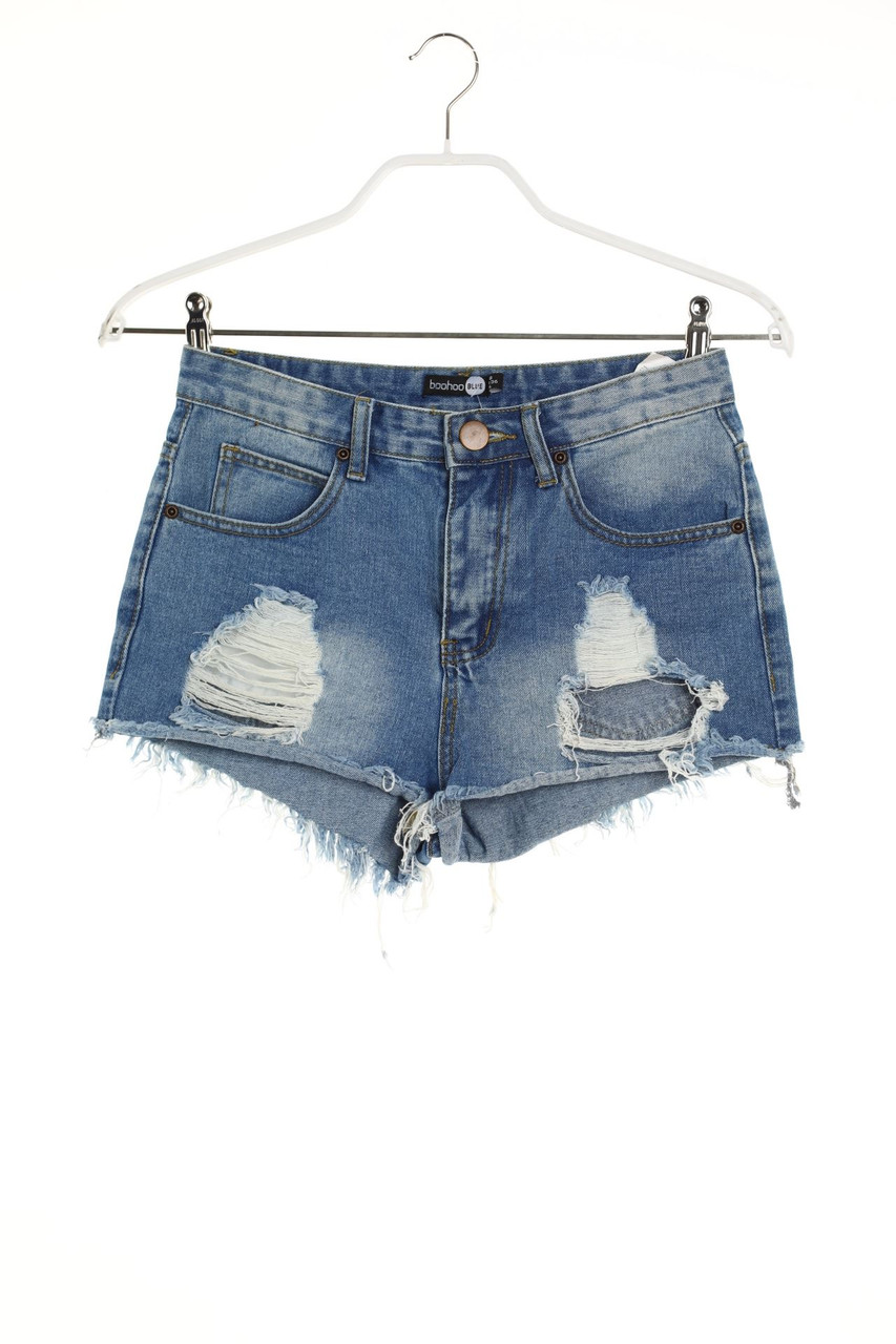 Boohoo - Destroyed Jeans-Shorts - S