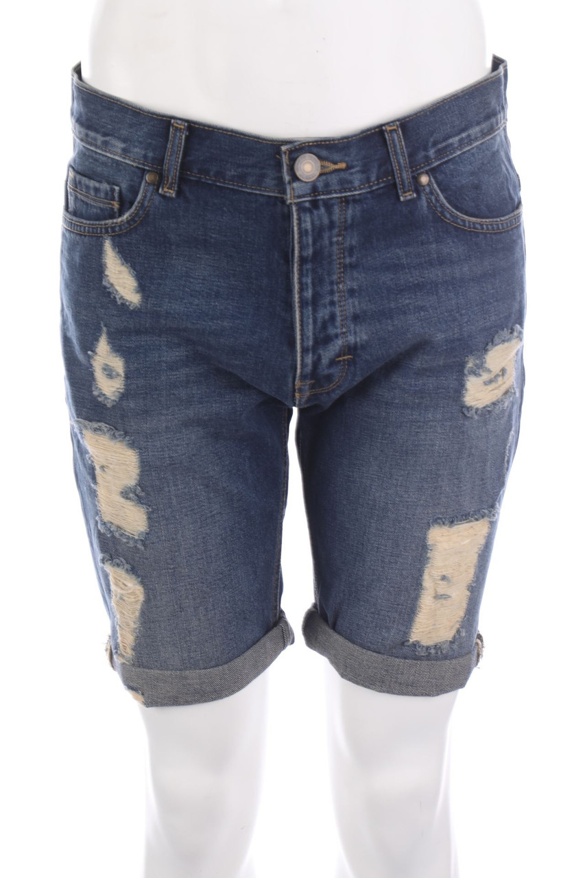 Denim & Co. - Destroyed Jeans-Shorts - L