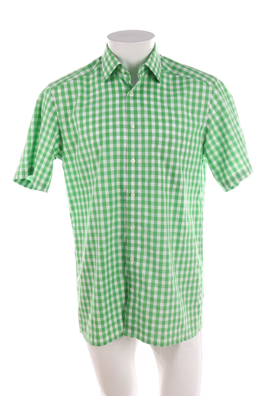 SECONDHAND - Kurzarm-Hemd mit Karo-Muster - L