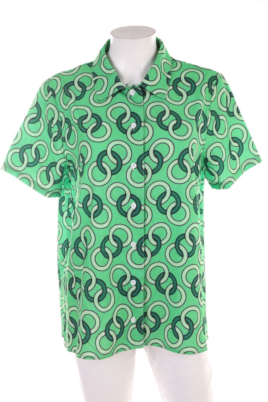 Ohne Label - Hemd-Bluse mit kurzem Ärmel - L