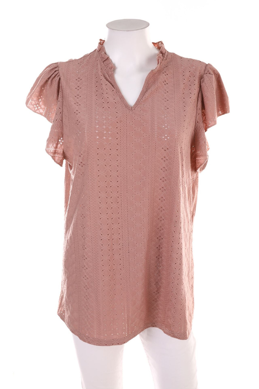 Ohne Label - Kurzarm-Bluse - L