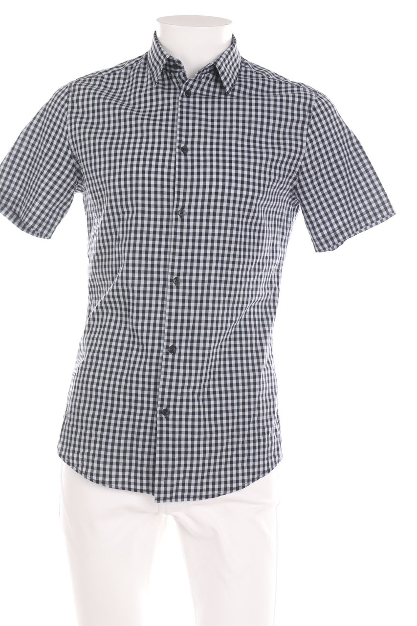 H&M - Kurzarm-Hemd mit Karo-Muster - S