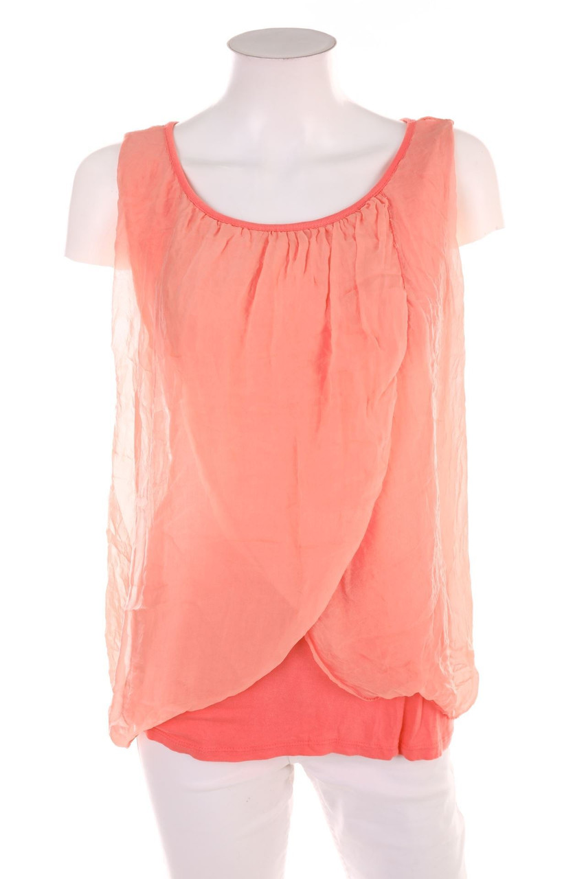 Ohne Label - Top aus Seiden-Mischung im Layer Look - D 38
