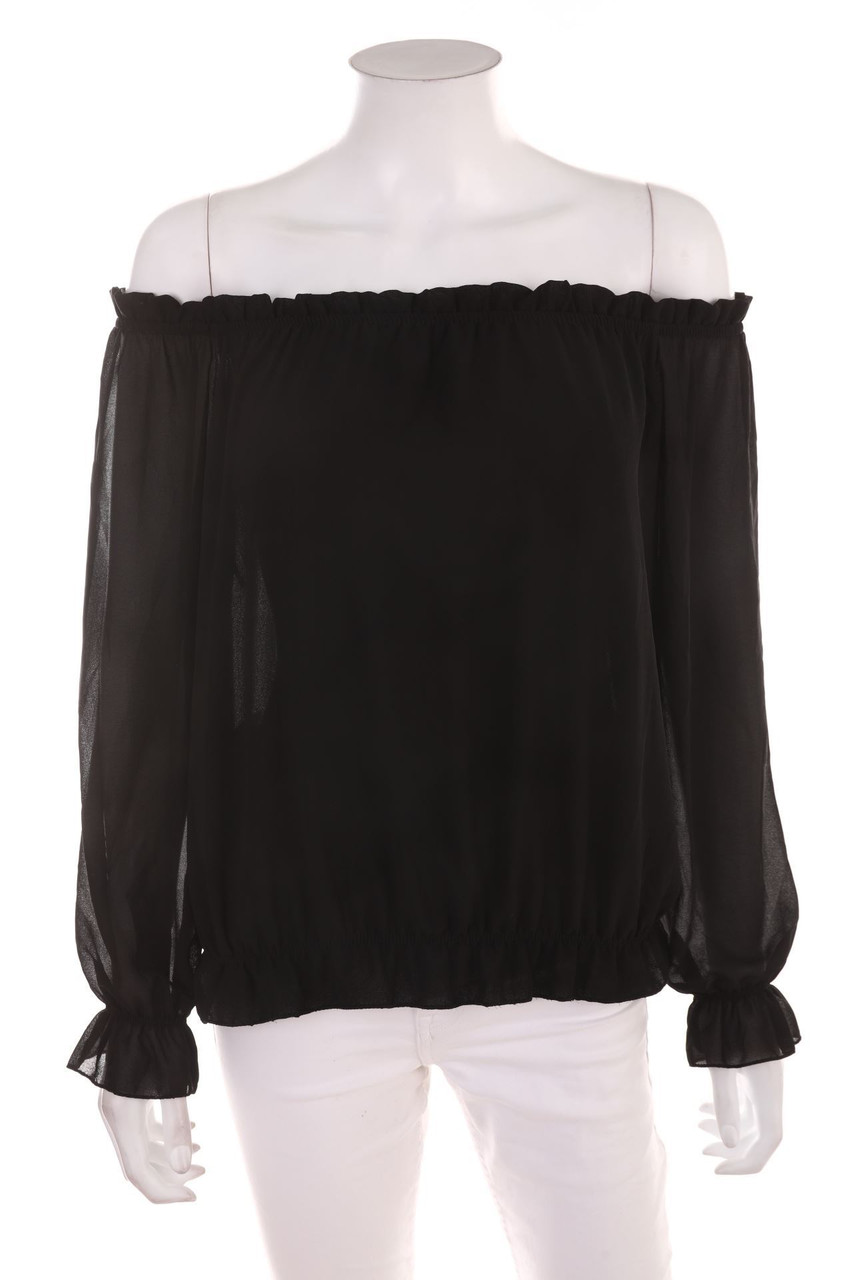 Ohne Label - Carmen-Bluse mit Gummizug - D 40