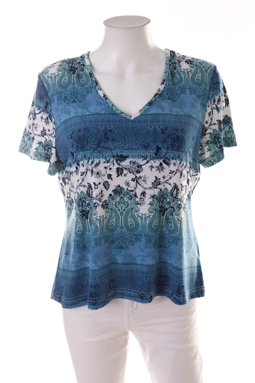 SECONDHAND - Kurzarm-Shirt mit Muster - D 44