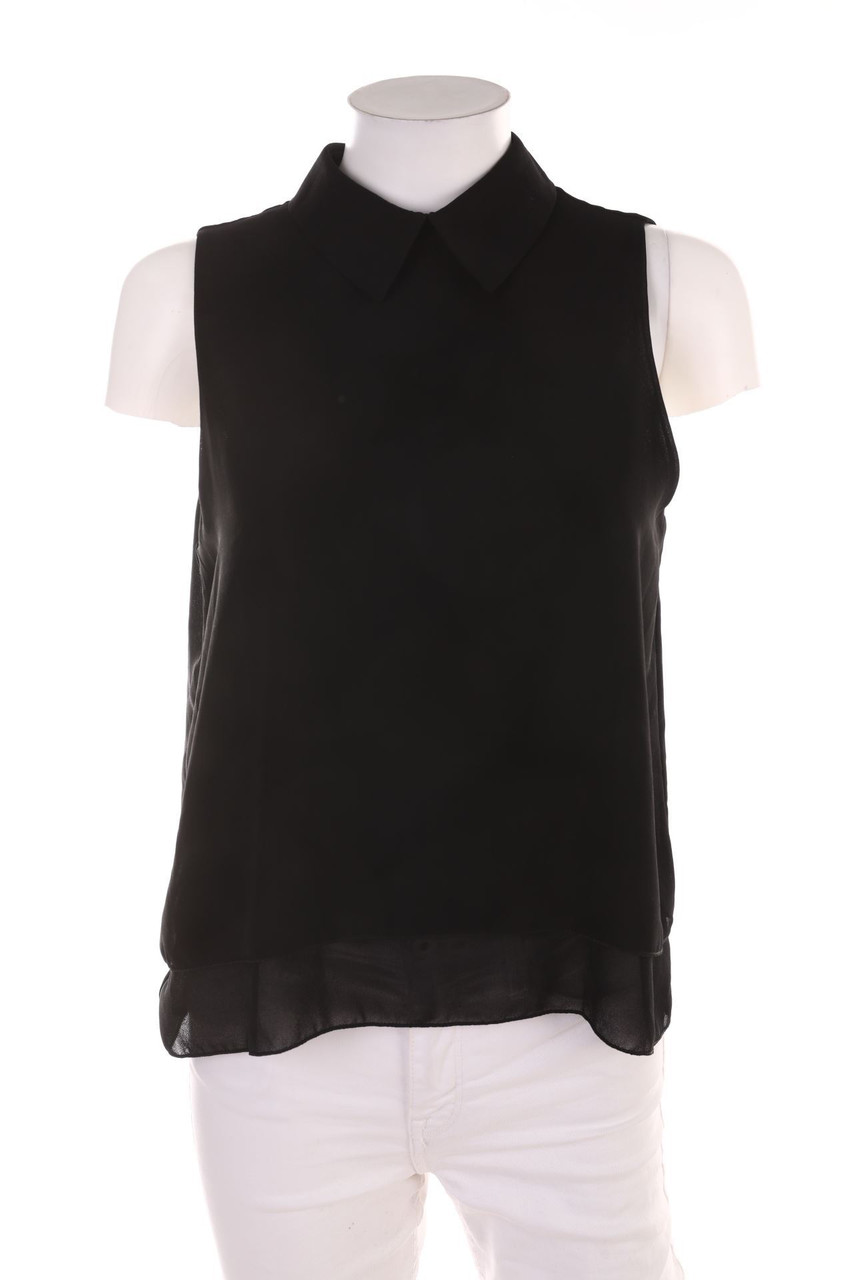 Ohne Label - Blusentop im Layer Look mit Kragen - D 38