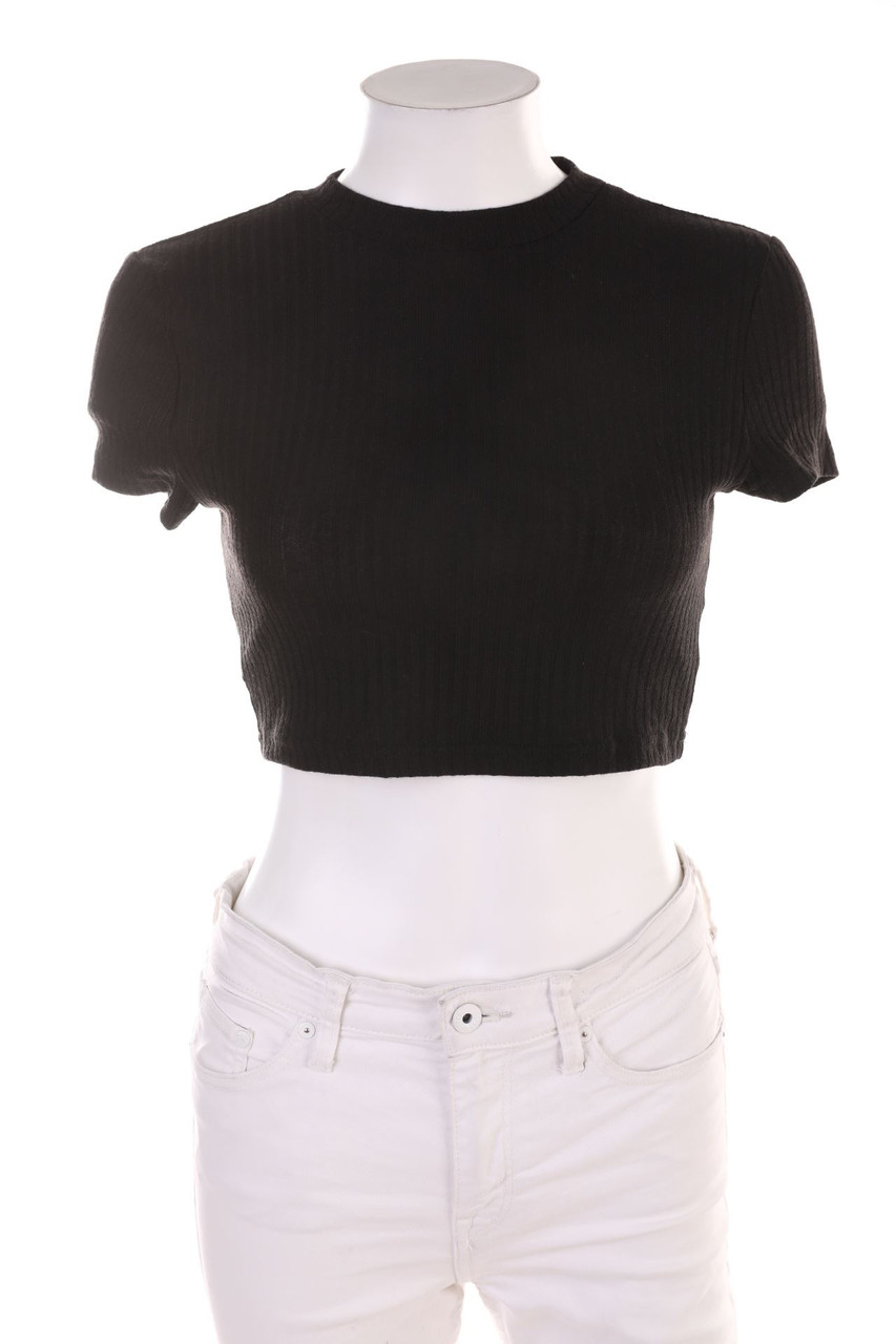 SHEIN - Basic-Cropped-Shirt - S