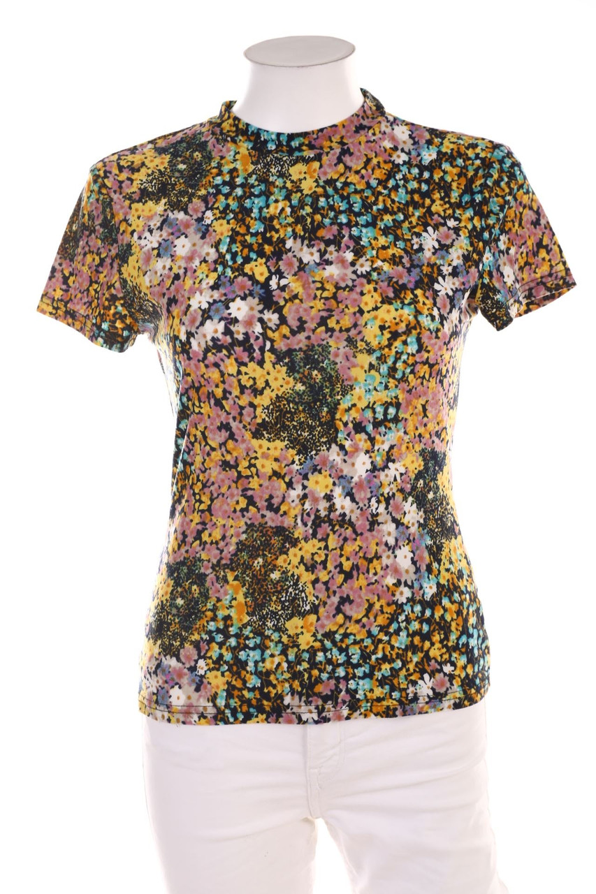 SHEIN - Kurzarm-Shirt mit floralem Muster - M