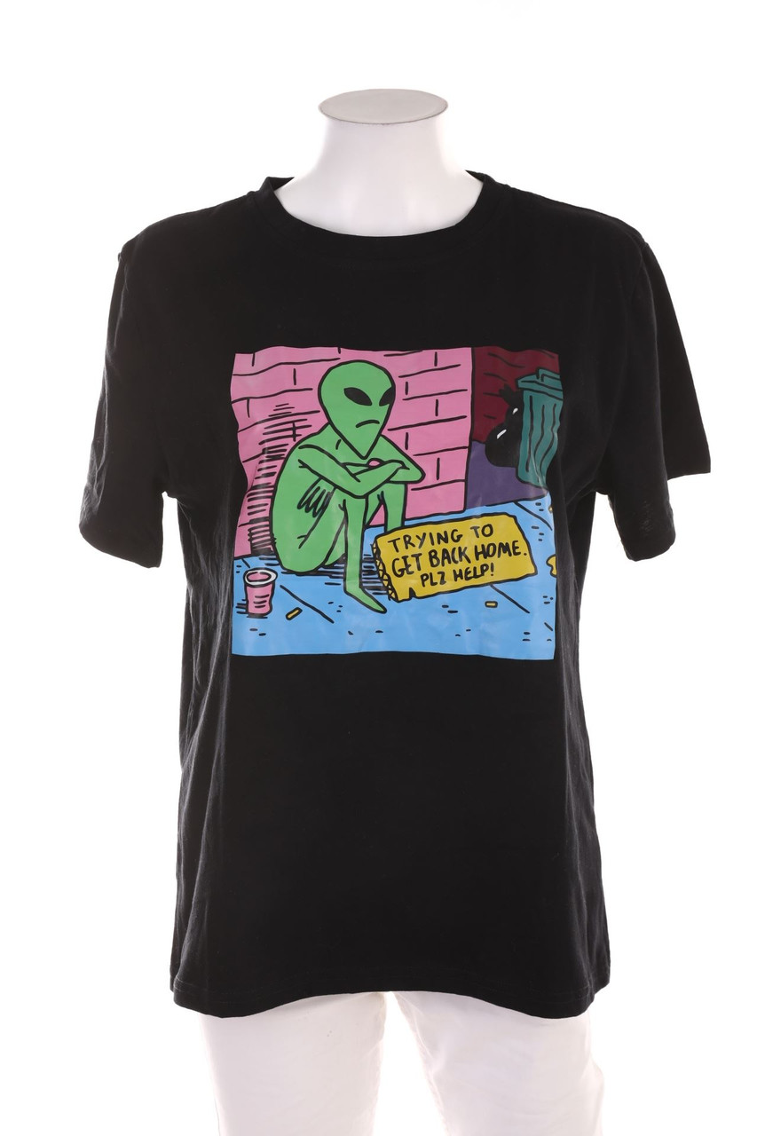 SHEIN - Kurzarm-Shirt mit Print - S