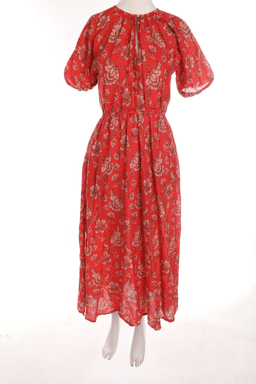 MANGO - Midikleid mit Blumen-Print - S
