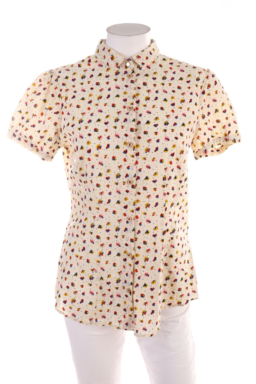 SECONDHAND - Hemd-Bluse mit kurzem Ärmel aus Baumwolle - L