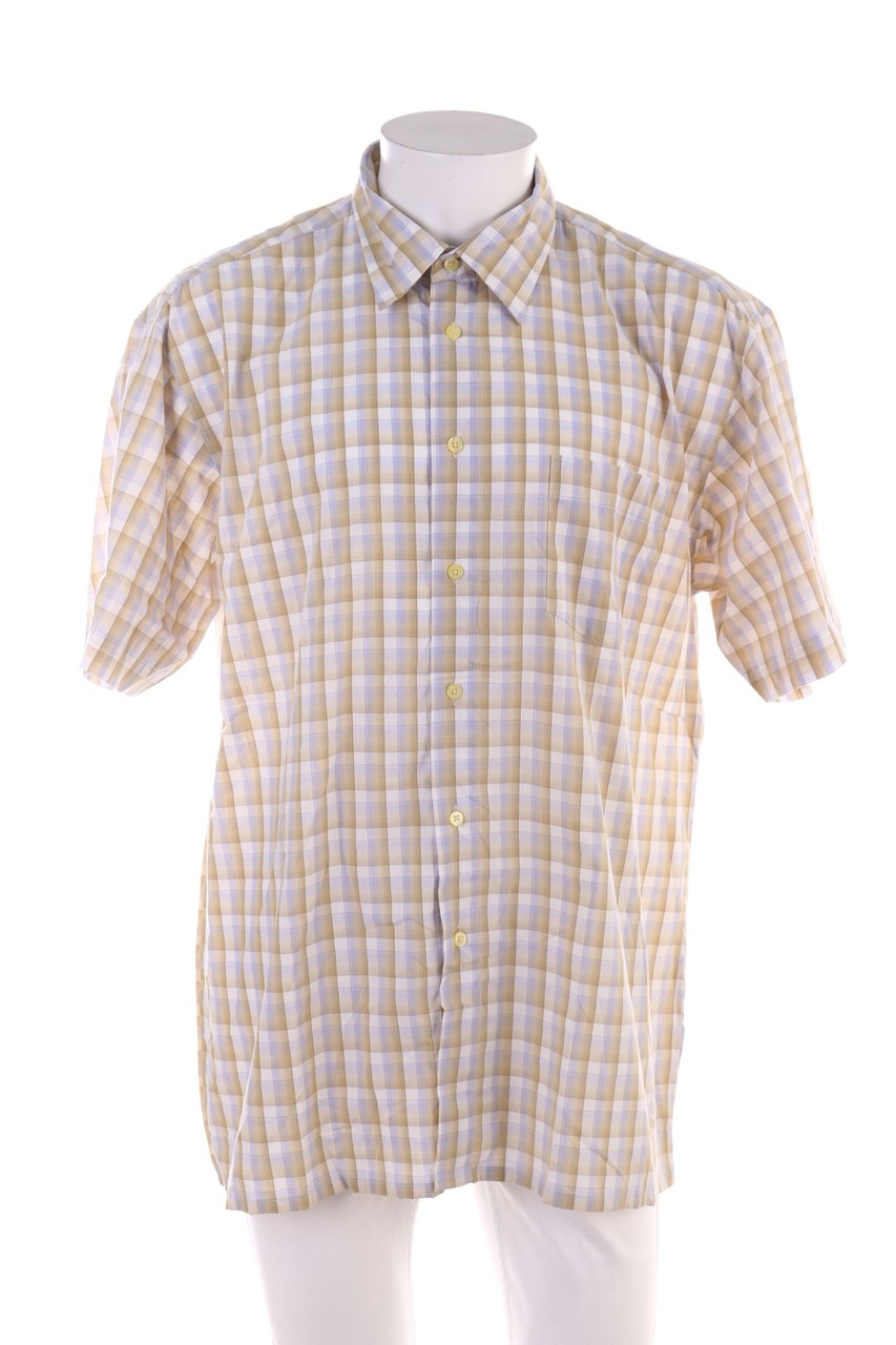 burcardi - Kurzarm-Hemd mit Karo-Muster - XL