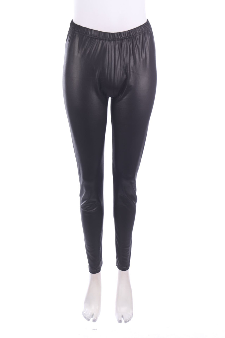Ohne Label - Kunstleder-Leggings - L