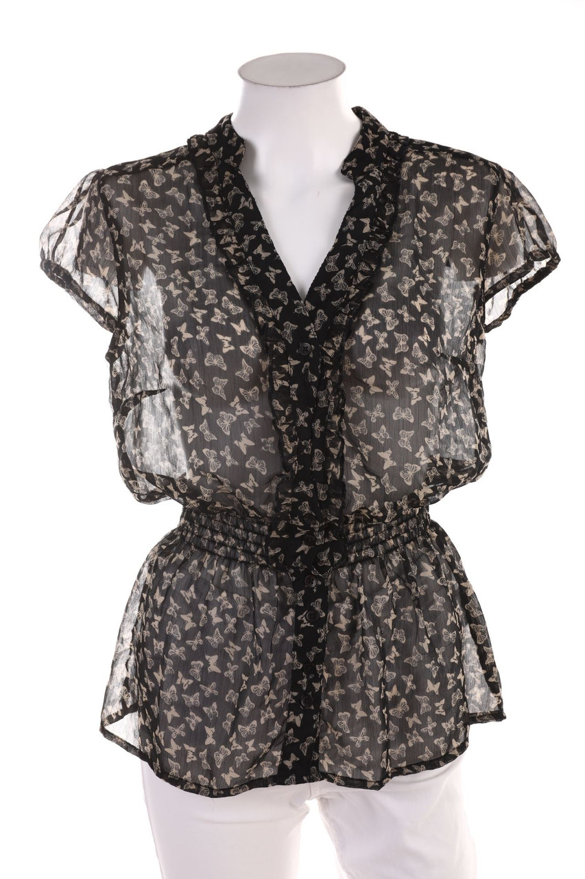 flame - Kurzarm-Bluse - L