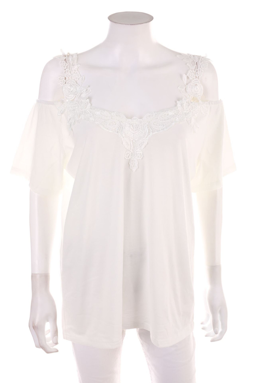 Ohne Label - Kurzarm-Bluse - XL