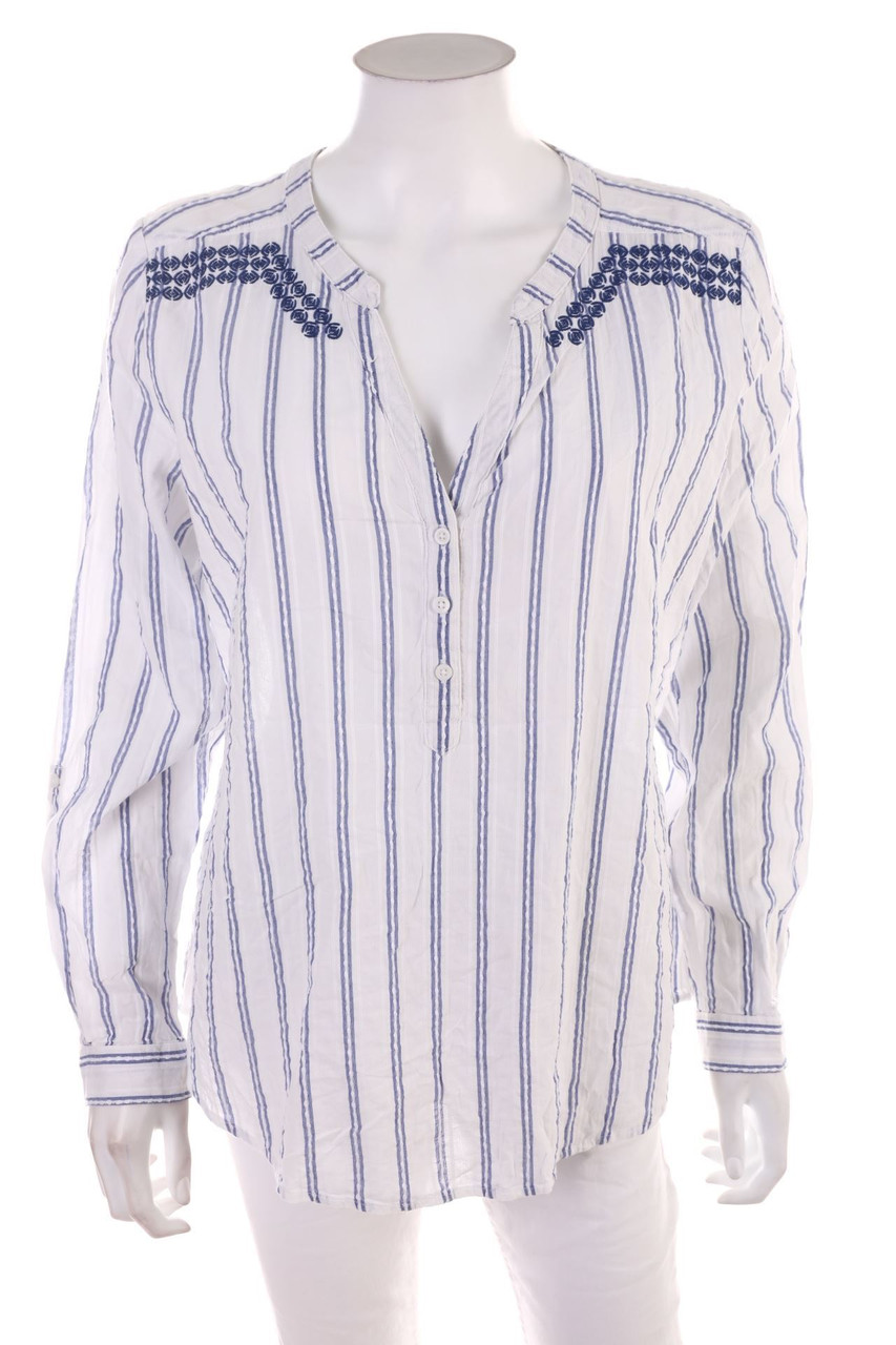 Yessica by C&A - Streifen-Bluse mit Stickereien - D 46