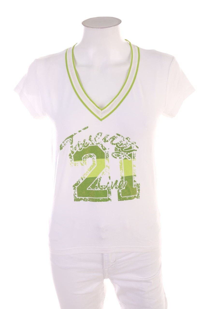 Ohne Label - Kurzarm-Shirt mit Print - D 36