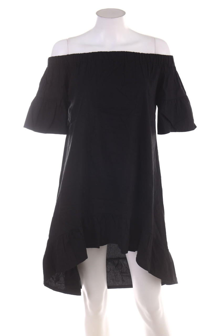 Ohne Label - Vokuhila-Carmen-Bluse - D 36