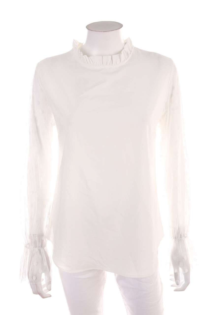 Ohne Label - Bluse mit Tüll - D 38