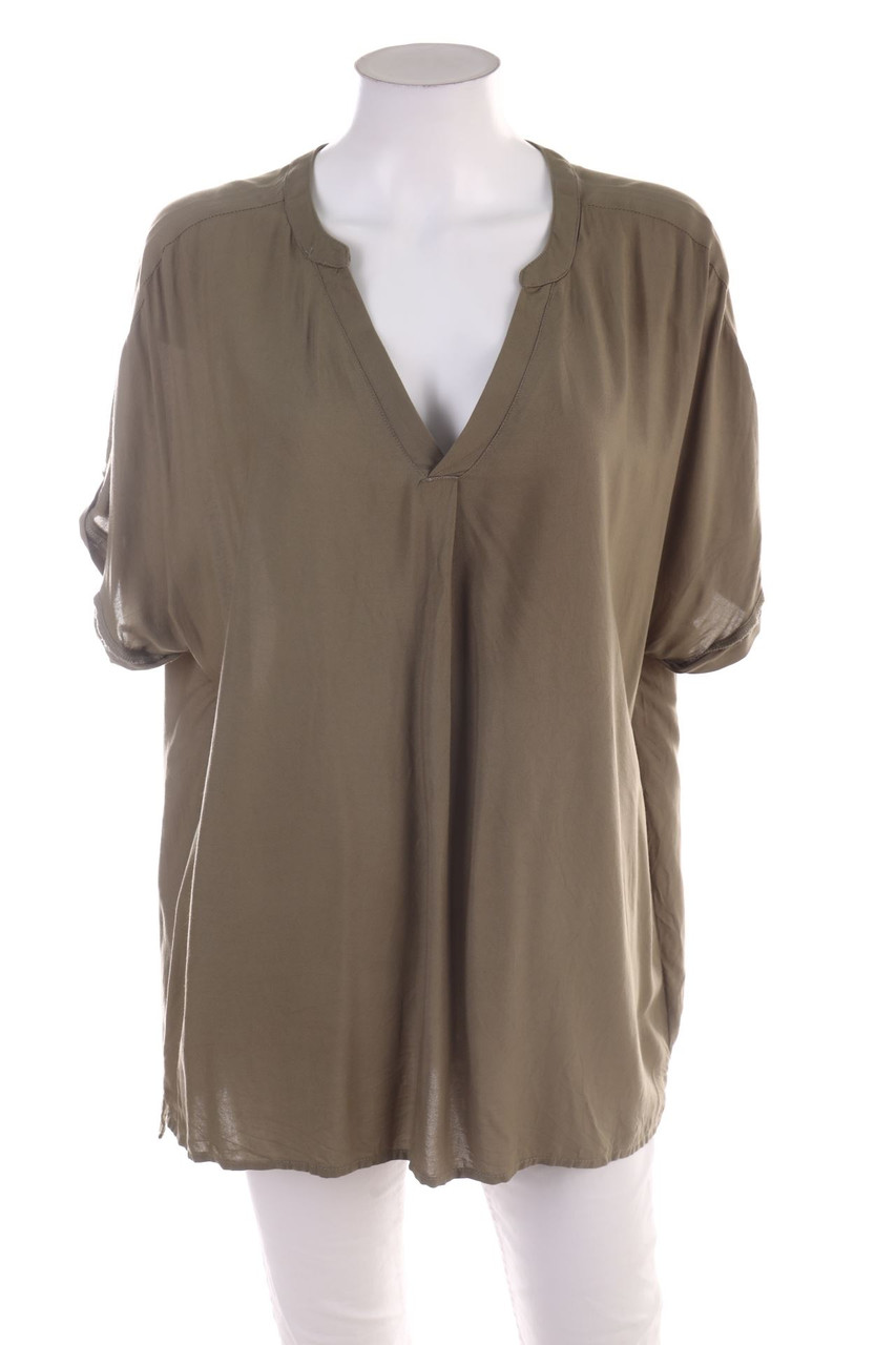 Ohne Label - Kurzarm-Bluse - D 46-48