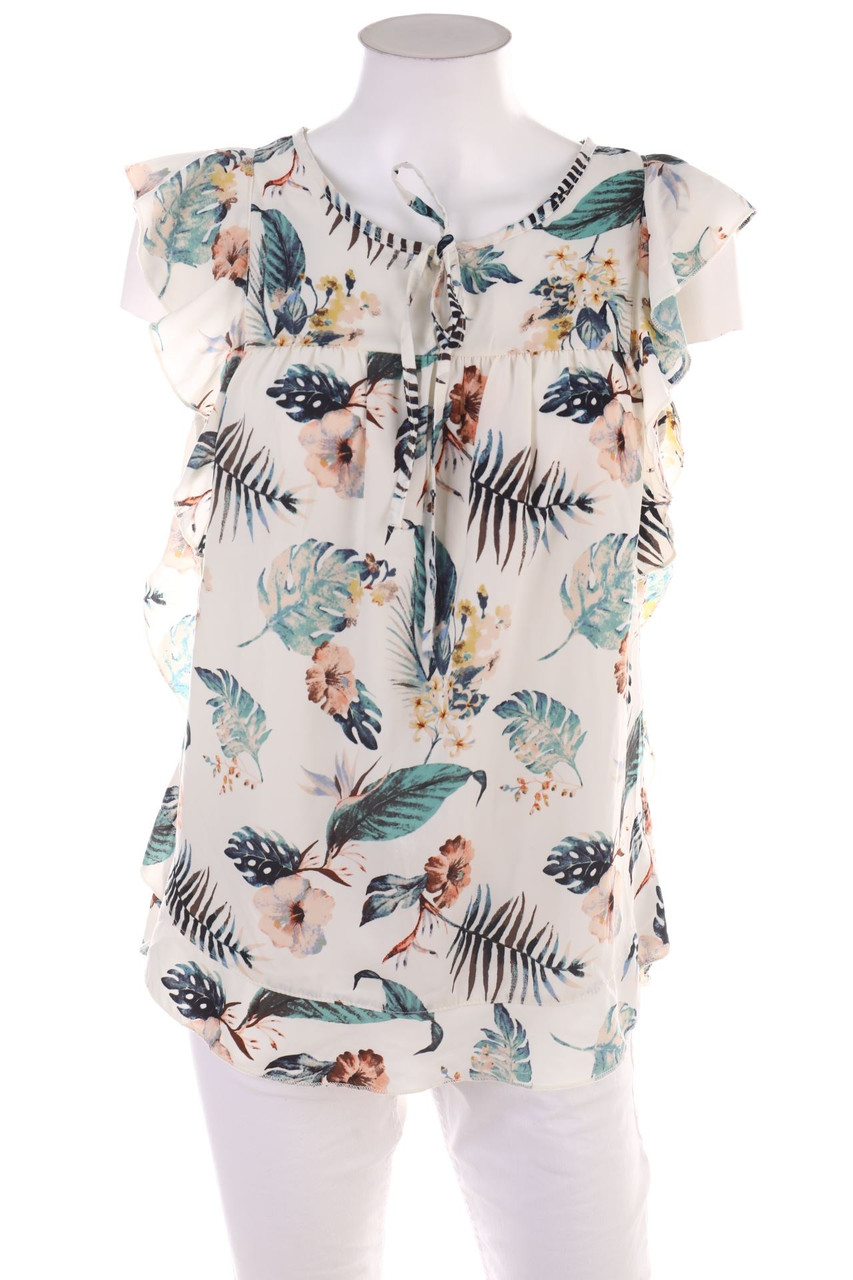 VINTAGE LOVE - Volants-Blusentop mit Blumen-Print - D 40