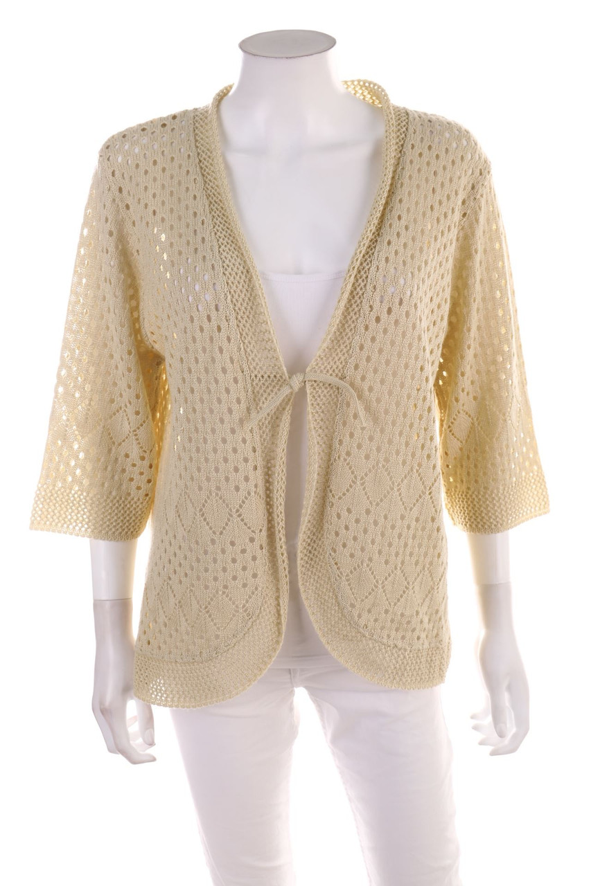 Ohne Label - Cardigan aus Lochstrick mit 3/4-Ärmel - D 44