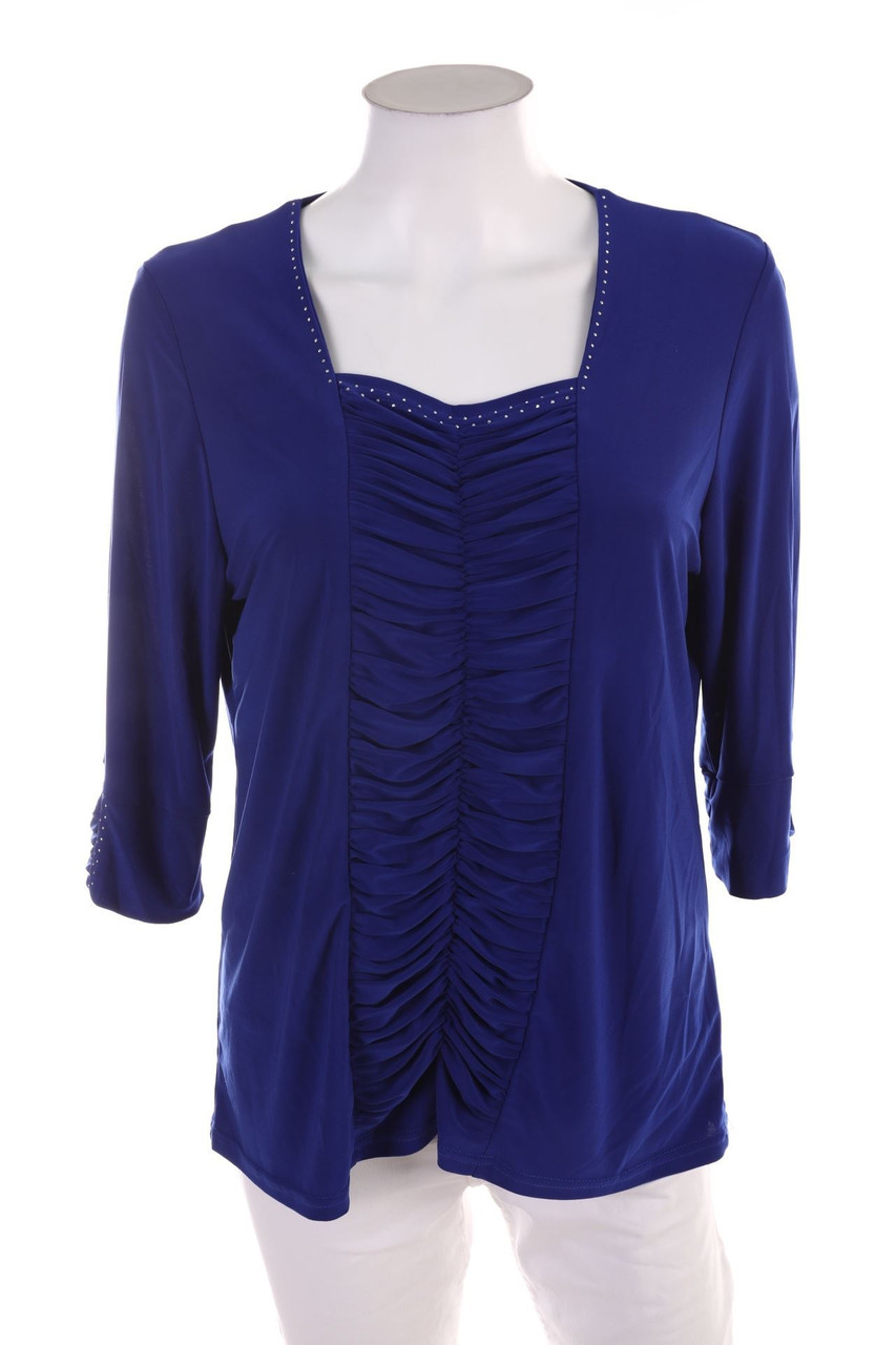 Ohne Label - 3/4-Arm-Shirt mit Raffungen - D 42