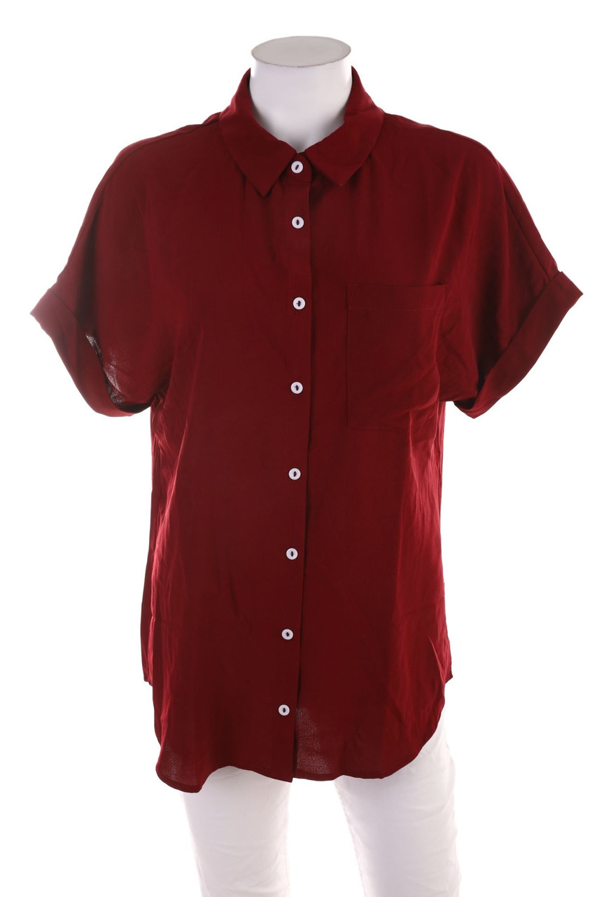 Ohne Label - Hemd-Bluse mit kurzem Ärmel - M