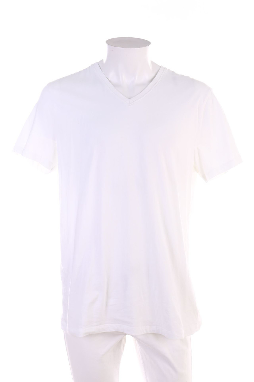 MANOR man - T-Shirt mit V-Neck - XL