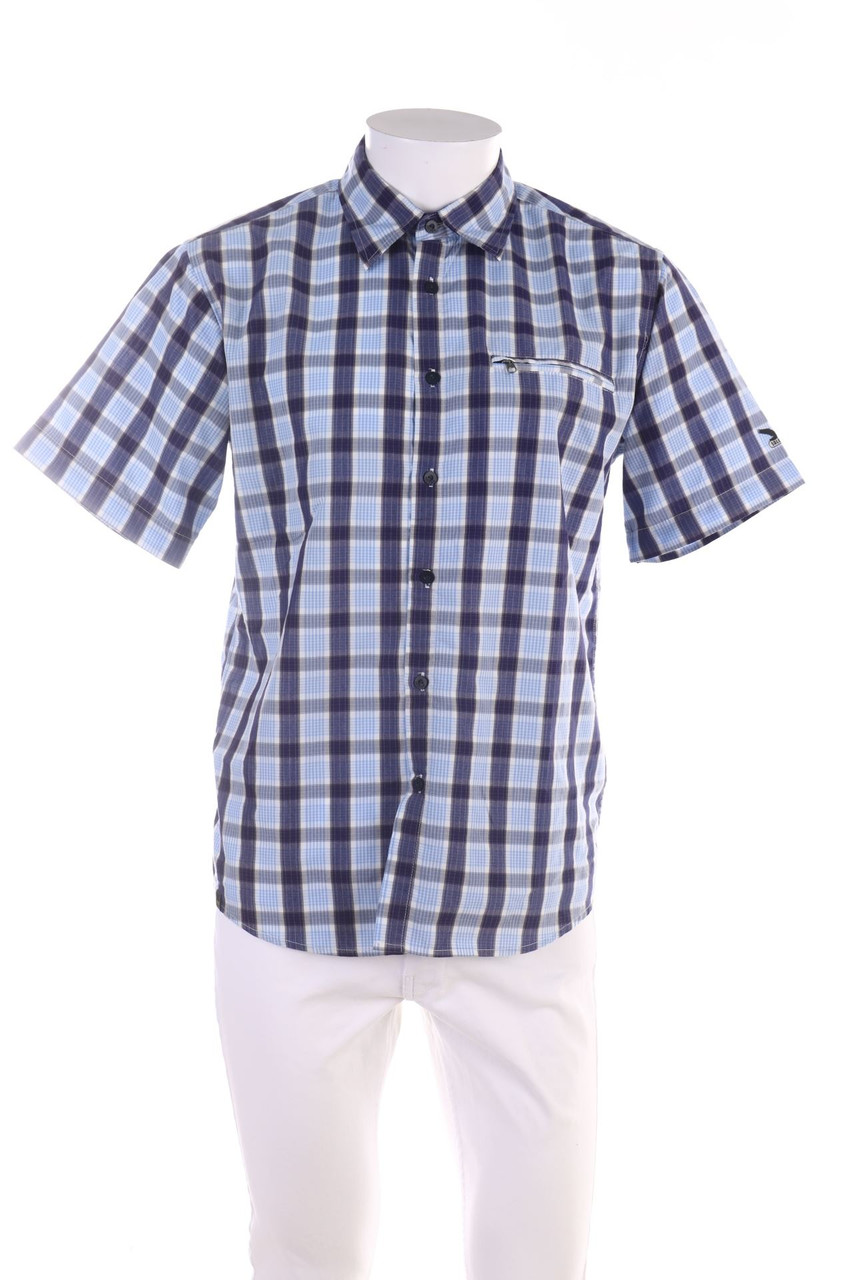 SALEWA - Kurzarm-Hemd mit Karo-Muster - M