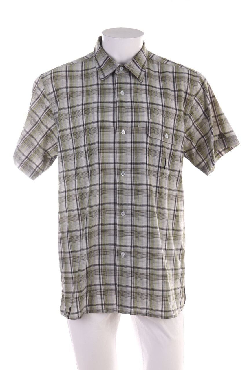 SECONDHAND - Kurzarm-Hemd mit Karo-Muster - XL