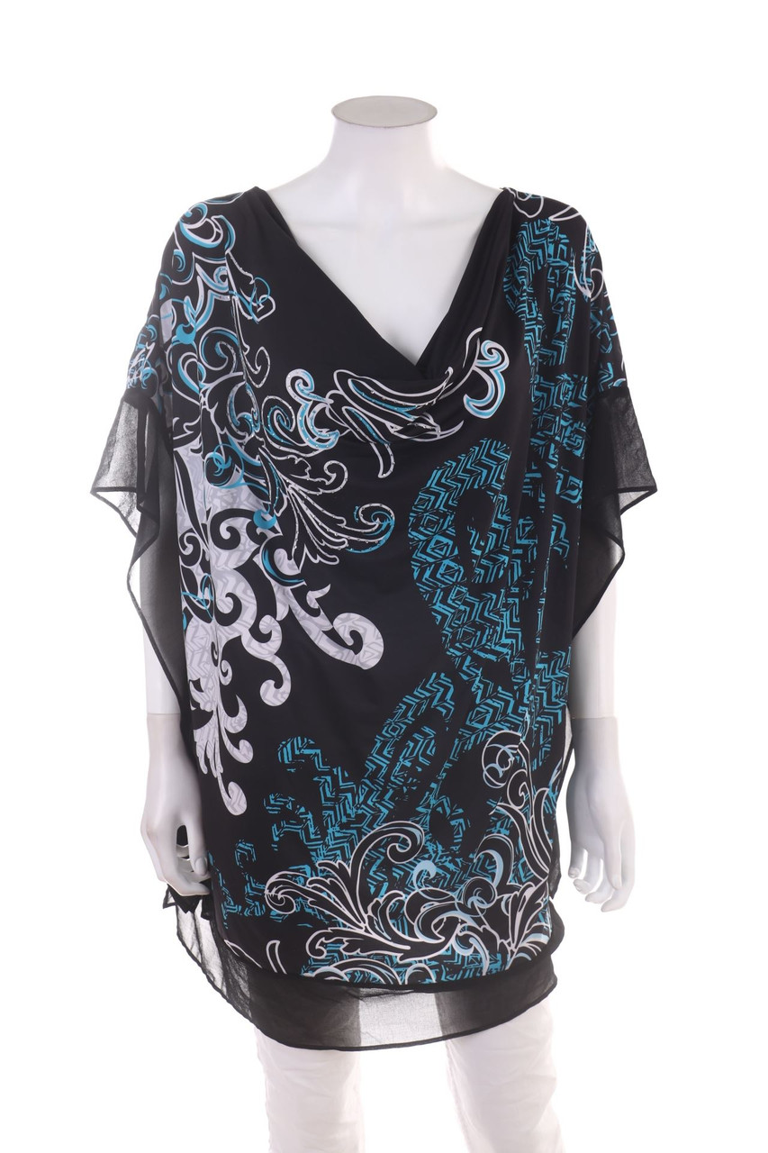 Ohne Label - Kurzarm-Bluse - 50