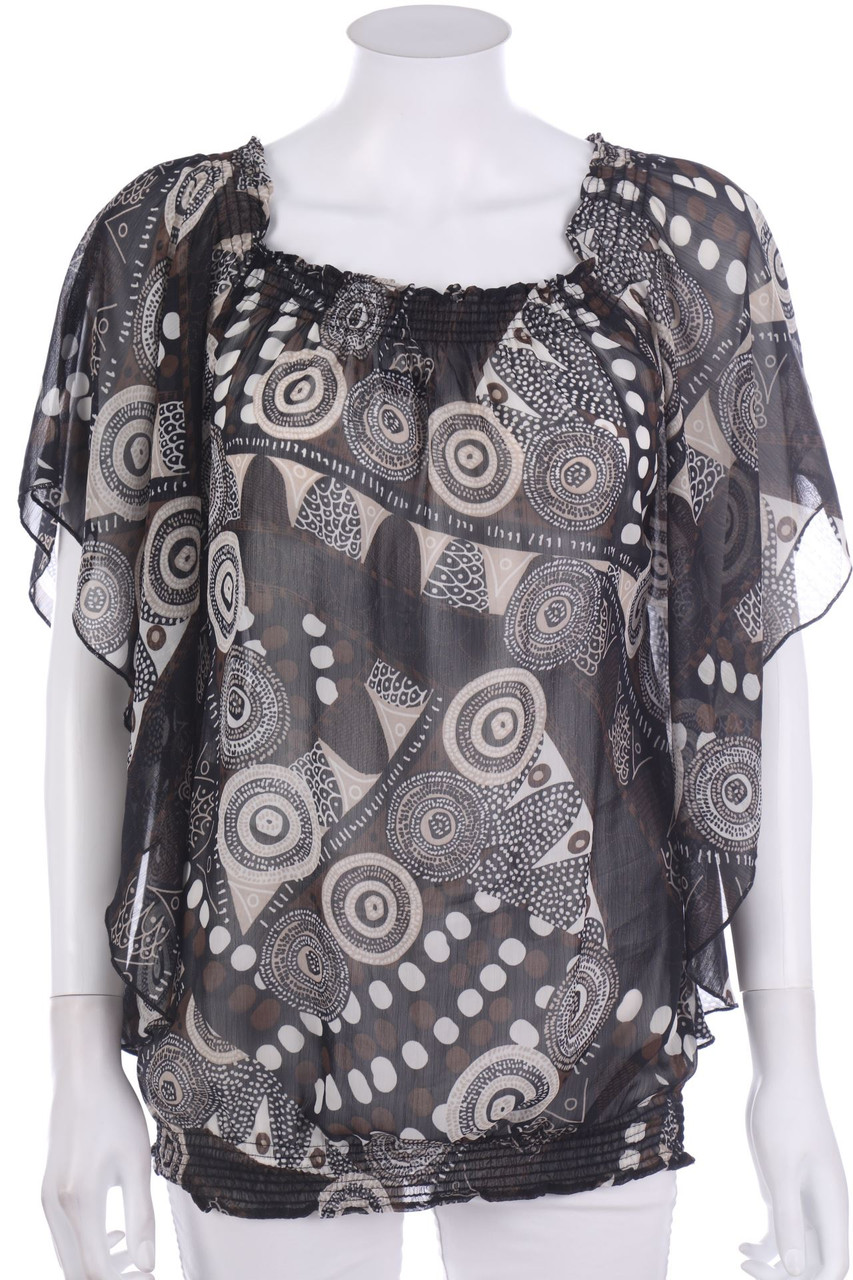 Ohne Label - Kurzarm-Bluse - M