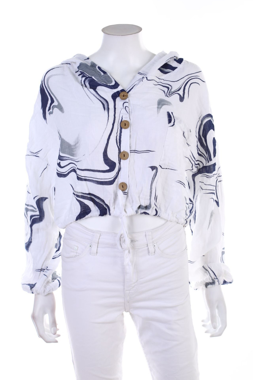 SECONDHAND - Bluse mit Kapuze - L