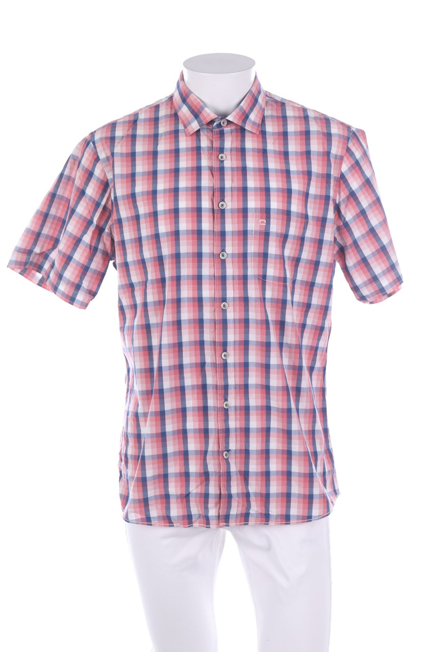 OLYMP - Kurzarm-Hemd mit Karo-Muster - L