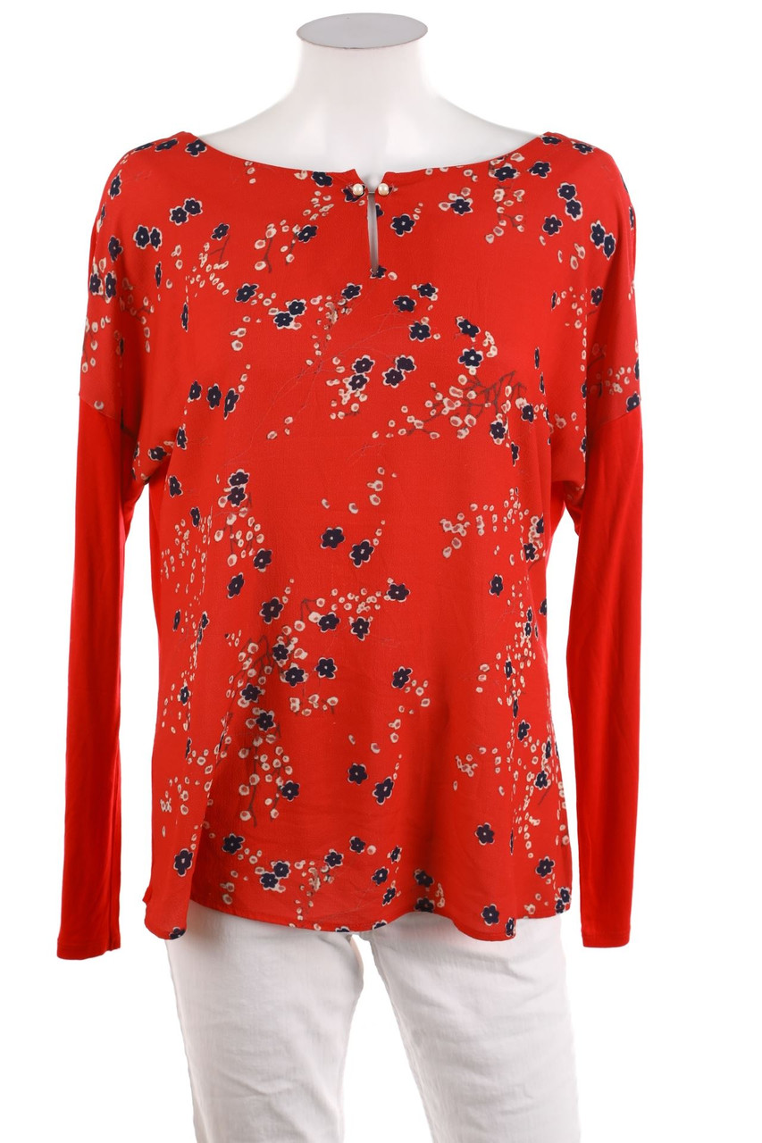 Ohne Label - Longsleeve-Shirt mit Blumen-Print - D 44