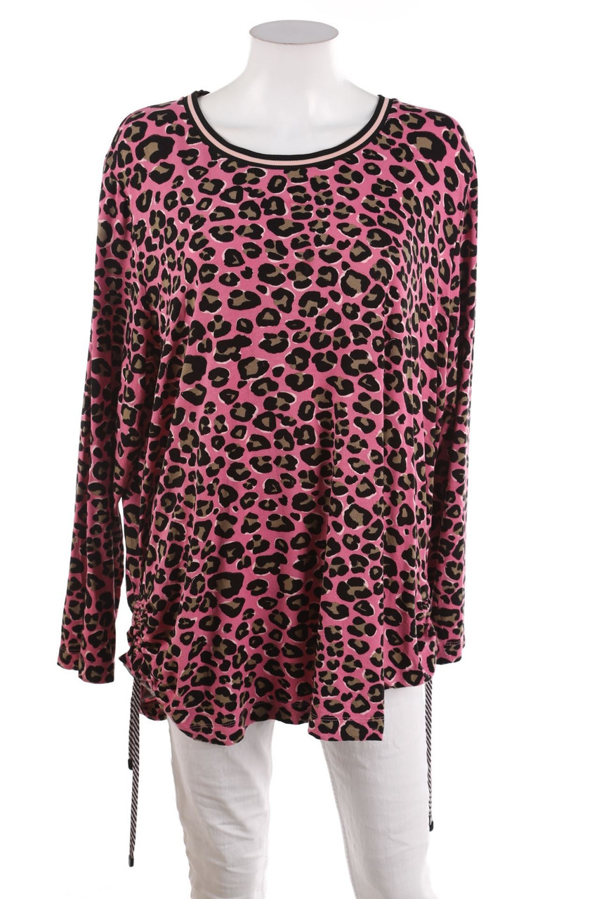 Frapp - Longsleeve-Shirt mit Leo-Print - D 50