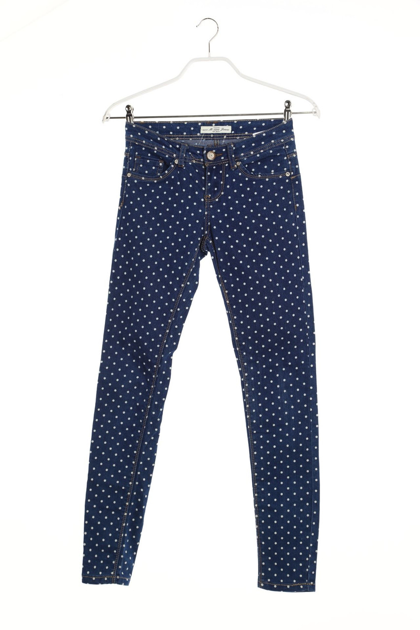 SECONDHAND - Skinny-Jeans mit Pünktchen - XS